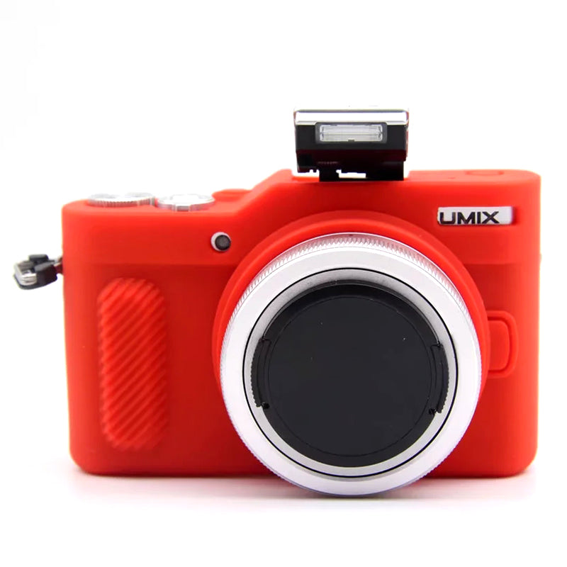 Uniqkart for Panasonic GF9 / GF10 Digital Camera Flexible Silicone Protective Case Anti-scratch Anti-drop Cover - Red