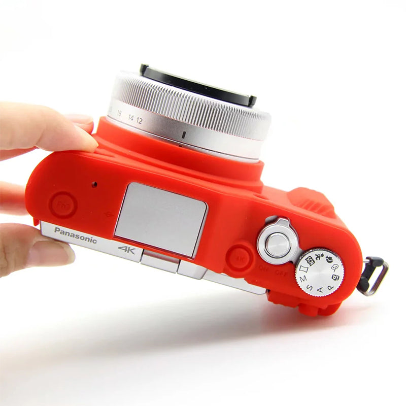 Uniqkart for Panasonic GF9 / GF10 Digital Camera Flexible Silicone Protective Case Anti-scratch Anti-drop Cover - Red