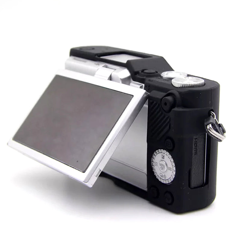 Uniqkart for Panasonic GF9 / GF10 Digital Camera Flexible Silicone Protective Case Anti-scratch Anti-drop Cover - Black