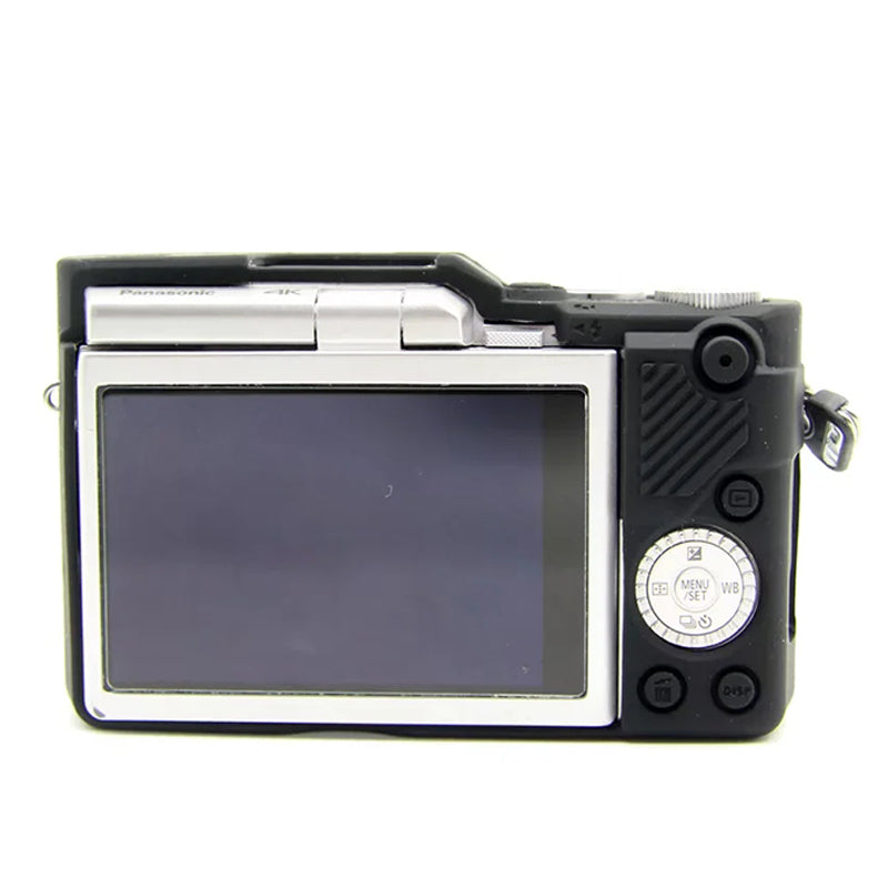 Uniqkart for Panasonic GF9 / GF10 Digital Camera Flexible Silicone Protective Case Anti-scratch Anti-drop Cover - Black