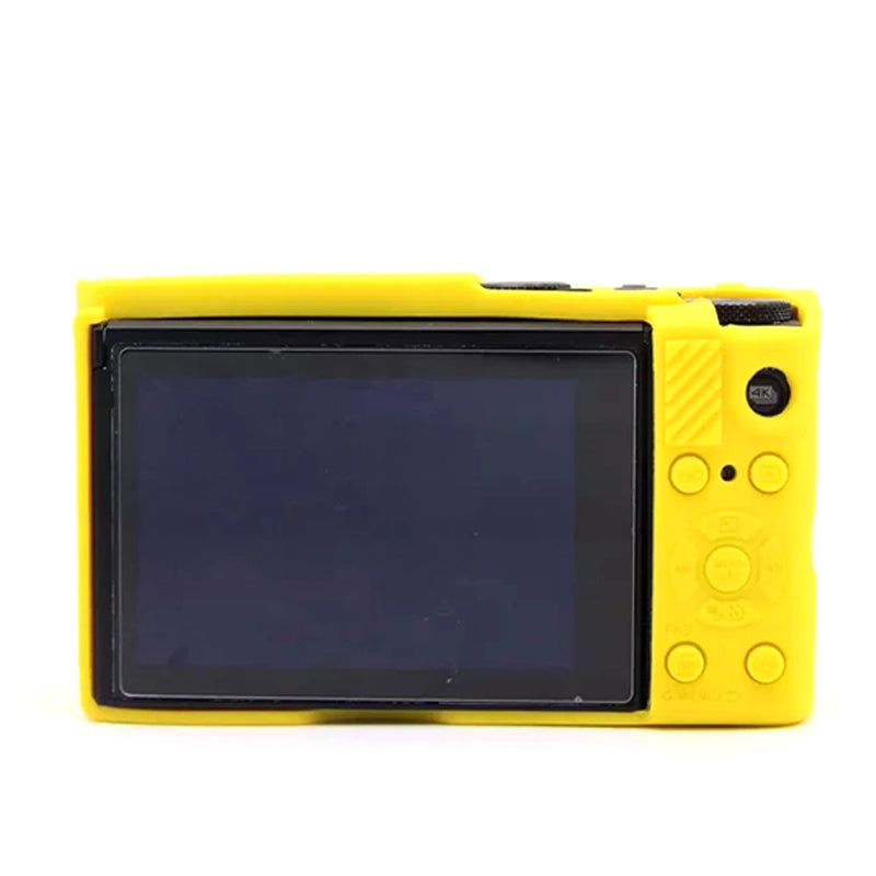 Uniqkart for Panasonic LX10 Soft Silicone Protective Case Digital Camera Anti-scratch Anti-drop Cover - Yellow