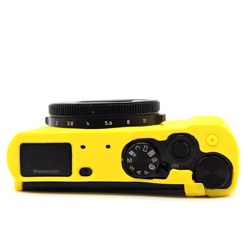 Uniqkart for Panasonic LX10 Soft Silicone Protective Case Digital Camera Anti-scratch Anti-drop Cover - Yellow