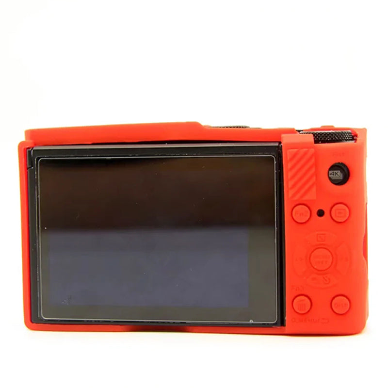 Uniqkart for Panasonic LX10 Soft Silicone Protective Case Digital Camera Anti-scratch Anti-drop Cover - Red