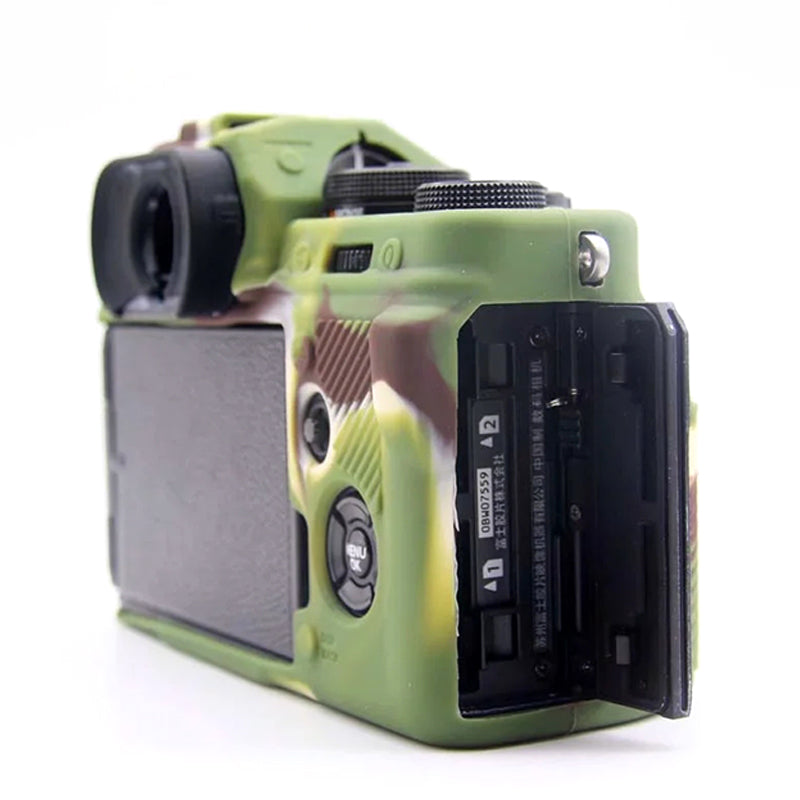 Uniqkart for Fujifilm X-T4 Soft Silicone Anti-drop Case Anti-scratch Digital Camera Protective Cover - Camouflage