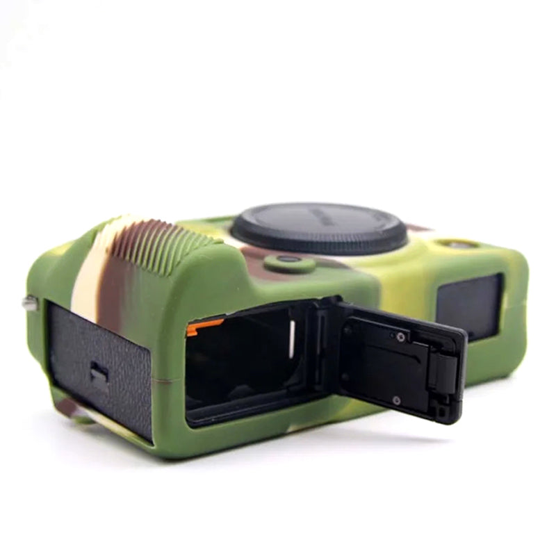 Uniqkart for Fujifilm X-T4 Soft Silicone Anti-drop Case Anti-scratch Digital Camera Protective Cover - Camouflage