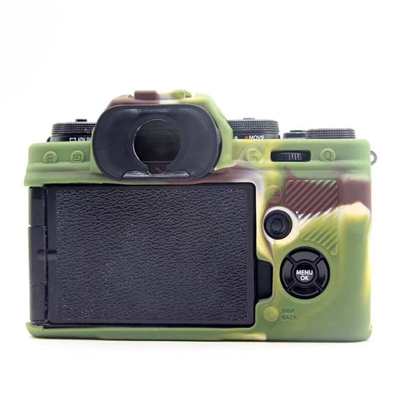 Uniqkart for Fujifilm X-T4 Soft Silicone Anti-drop Case Anti-scratch Digital Camera Protective Cover - Camouflage