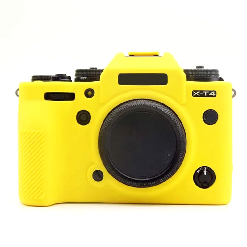 Uniqkart for Fujifilm X-T4 Soft Silicone Anti-drop Case Anti-scratch Digital Camera Protective Cover - Yellow