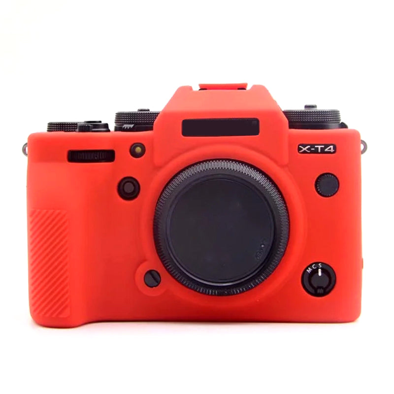 Uniqkart for Fujifilm X-T4 Soft Silicone Anti-drop Case Anti-scratch Digital Camera Protective Cover - Red