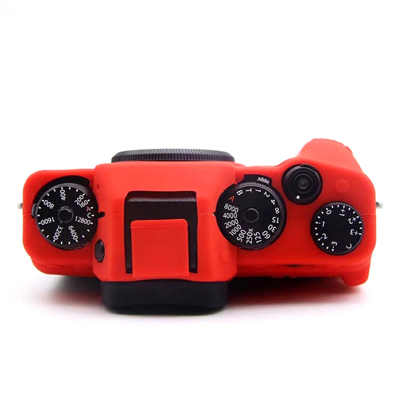 Uniqkart for Fujifilm X-T4 Soft Silicone Anti-drop Case Anti-scratch Digital Camera Protective Cover - Red
