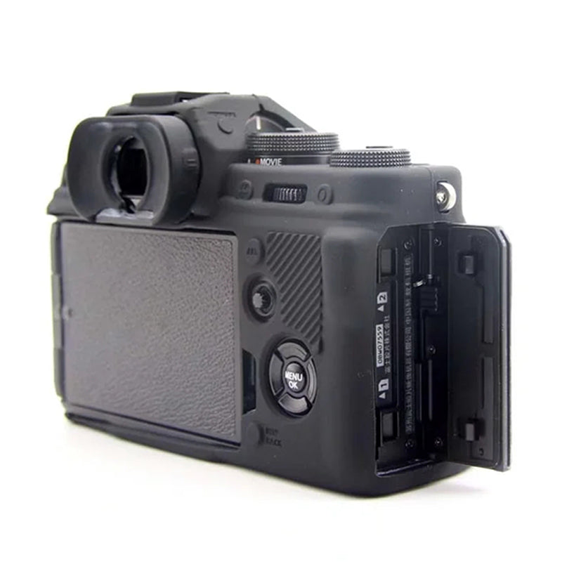 Uniqkart for Fujifilm X-T4 Soft Silicone Anti-drop Case Anti-scratch Digital Camera Protective Cover - Black