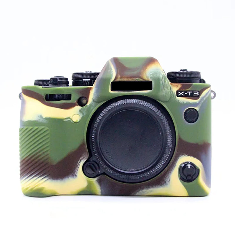 Uniqkart for Fujifilm X-T3 Soft Silicone Protective Case Anti-scratch Digital Camera Body Cover - Camouflage