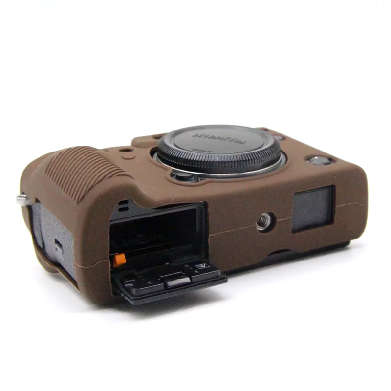 Uniqkart for Fujifilm X-T3 Soft Silicone Protective Case Anti-scratch Digital Camera Body Cover - Coffee