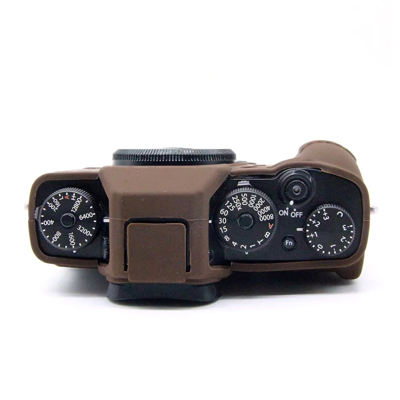 Uniqkart for Fujifilm X-T3 Soft Silicone Protective Case Anti-scratch Digital Camera Body Cover - Coffee
