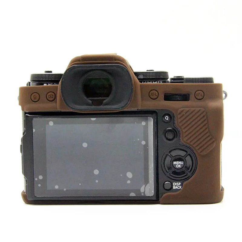 Uniqkart for Fujifilm X-T3 Soft Silicone Protective Case Anti-scratch Digital Camera Body Cover - Coffee