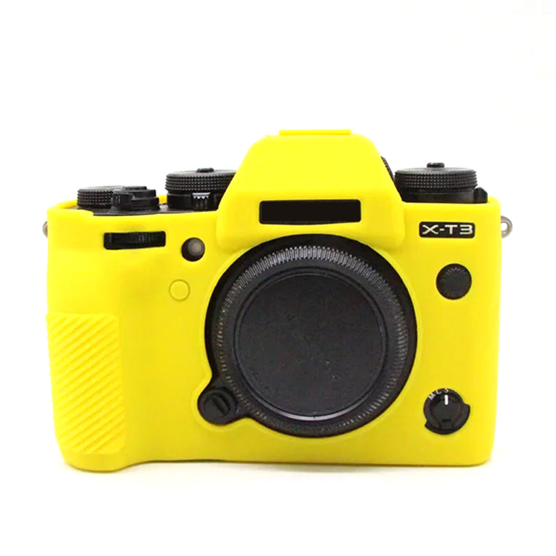Uniqkart for Fujifilm X-T3 Soft Silicone Protective Case Anti-scratch Digital Camera Body Cover - Yellow