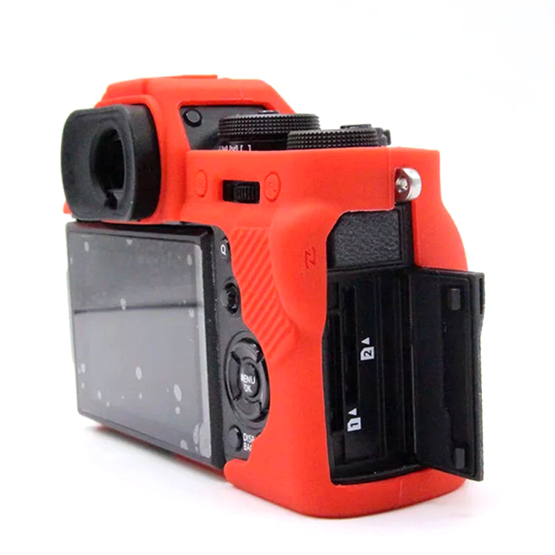 Uniqkart for Fujifilm X-T3 Soft Silicone Protective Case Anti-scratch Digital Camera Body Cover - Red