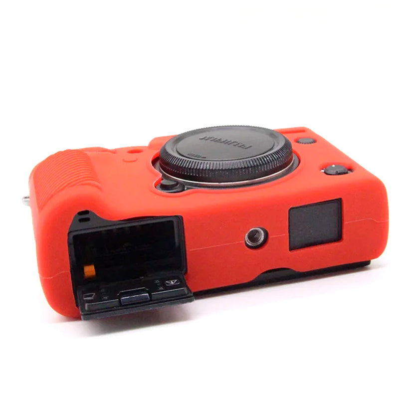 Uniqkart for Fujifilm X-T3 Soft Silicone Protective Case Anti-scratch Digital Camera Body Cover - Red