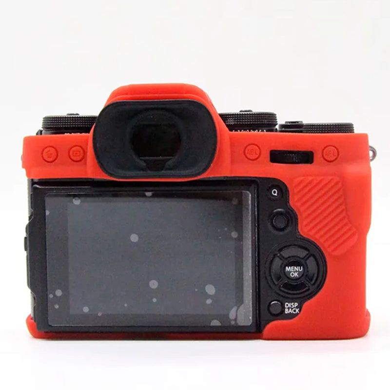 Uniqkart for Fujifilm X-T3 Soft Silicone Protective Case Anti-scratch Digital Camera Body Cover - Red