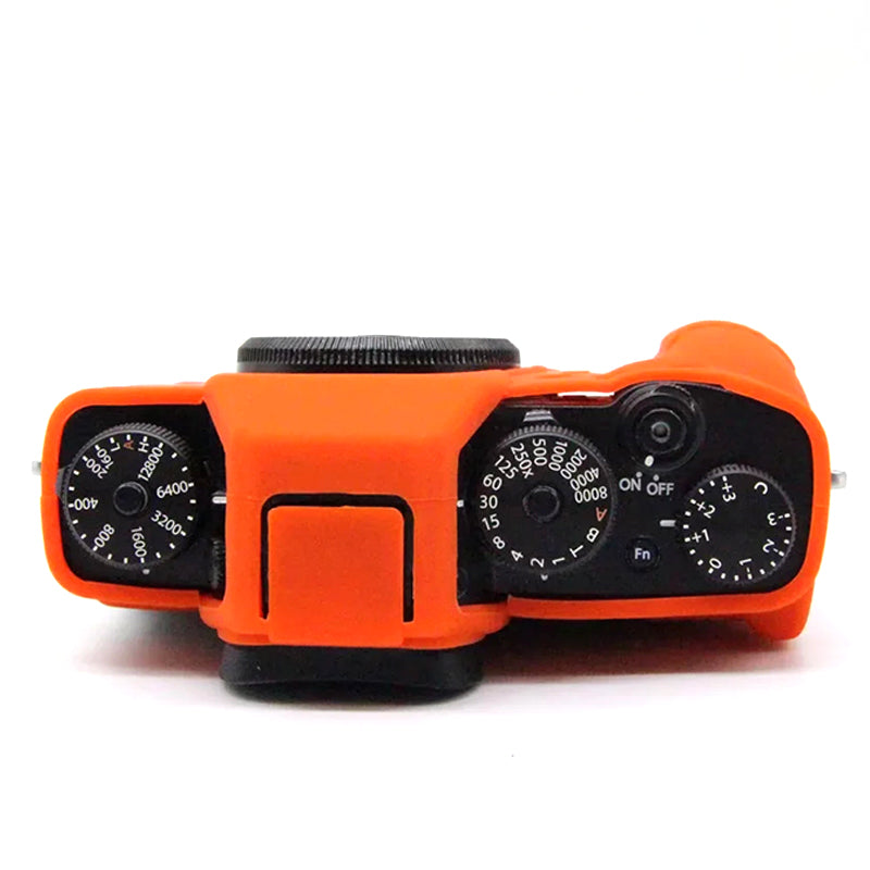 Uniqkart for Fujifilm X-T3 Soft Silicone Protective Case Anti-scratch Digital Camera Body Cover - Orange