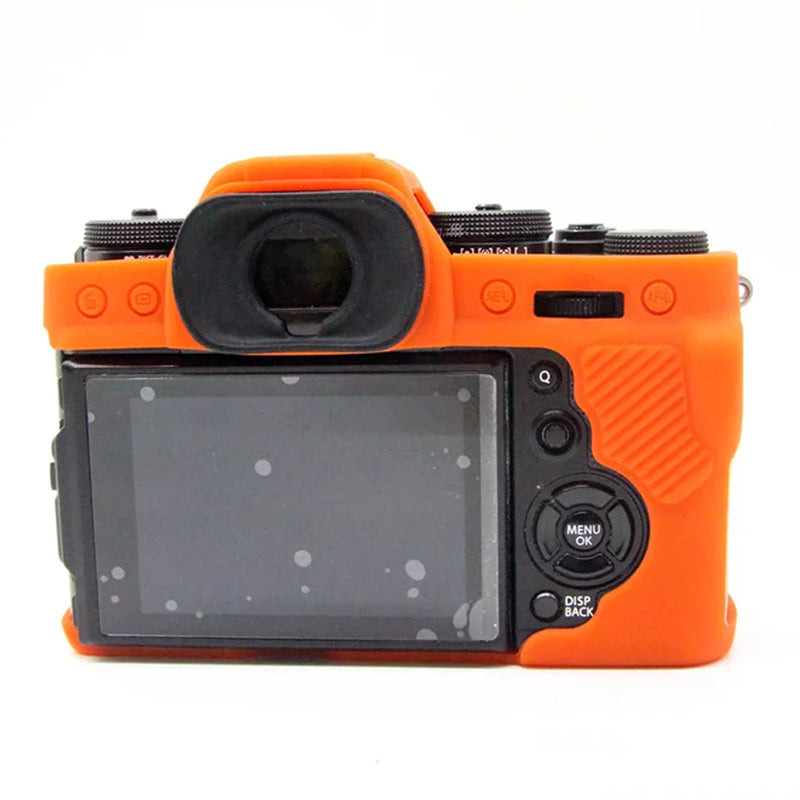 Uniqkart for Fujifilm X-T3 Soft Silicone Protective Case Anti-scratch Digital Camera Body Cover - Orange