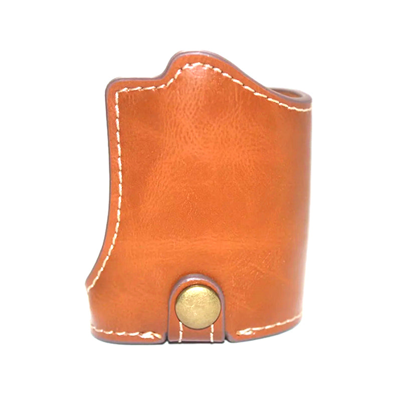 for Sony ZV-E10 Camera Bottom Case Anti-scratch PU Leather Half Protective Cover with Battery Opening Design - Brown