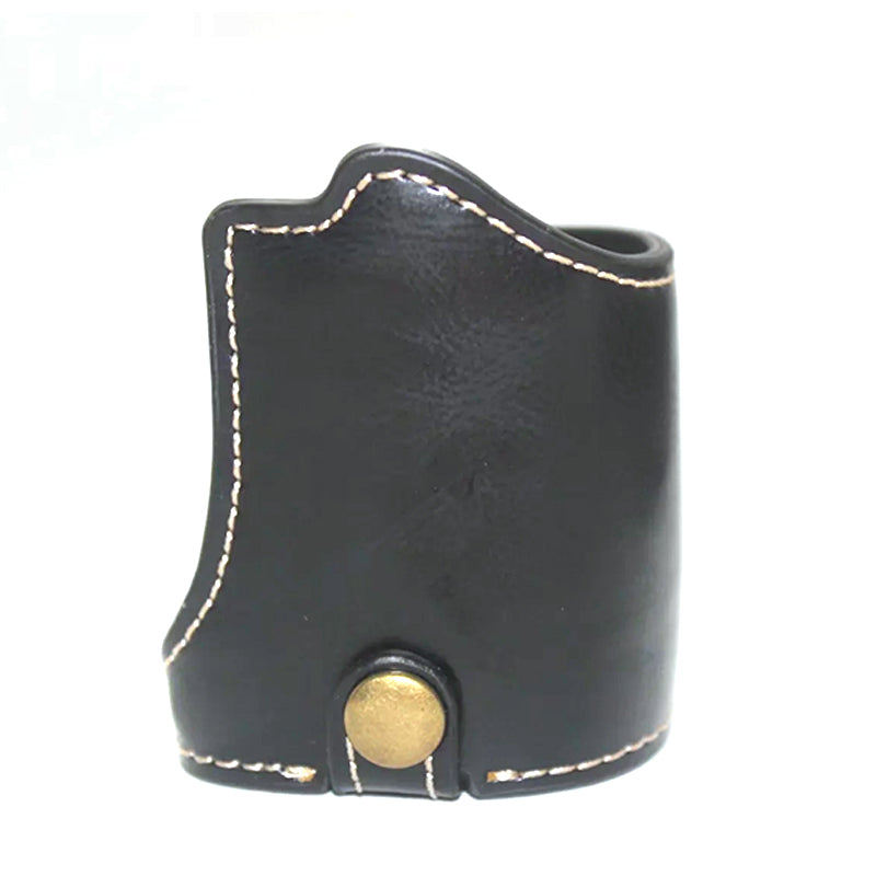 for Sony ZV-E10 Camera Bottom Case Anti-scratch PU Leather Half Protective Cover with Battery Opening Design - Black