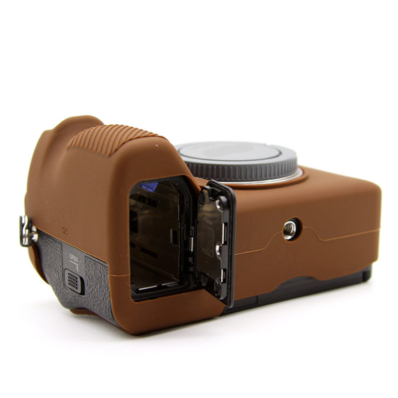 Uniqkart for Sony A7S III / ILCE-7SM3 / A1 Camera Anti-drop Silicone Case Soft Protective Cover - Coffee