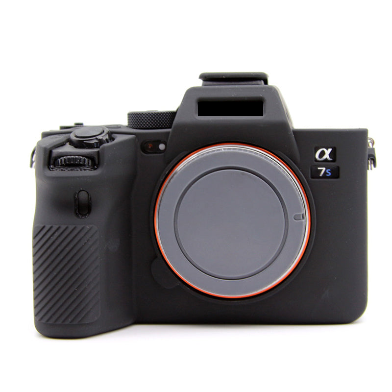 Uniqkart for Sony A7S III / ILCE-7SM3 / A1 Camera Anti-drop Silicone Case Soft Protective Cover - Black