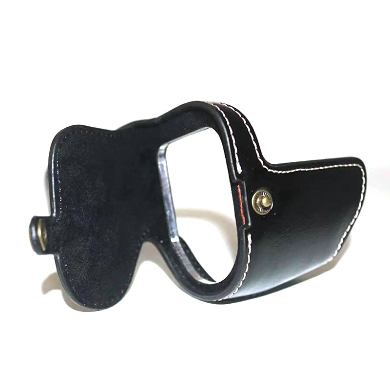 Uniqkart for Canon EOS 6D Mark II PU Leather Bottom Cover Half Body Protective Camera Case with Battery Opening - Black