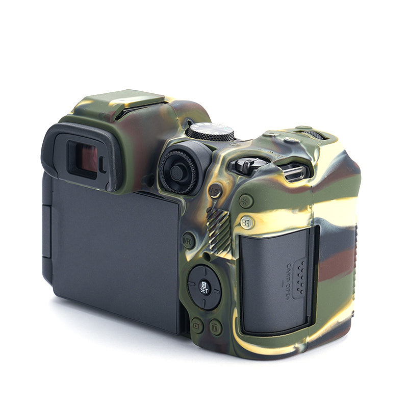 Flexible Silicone Protective Case for Canon EOS R7 Camera, Anti-scratch Anti-drop Cover - Camouflage