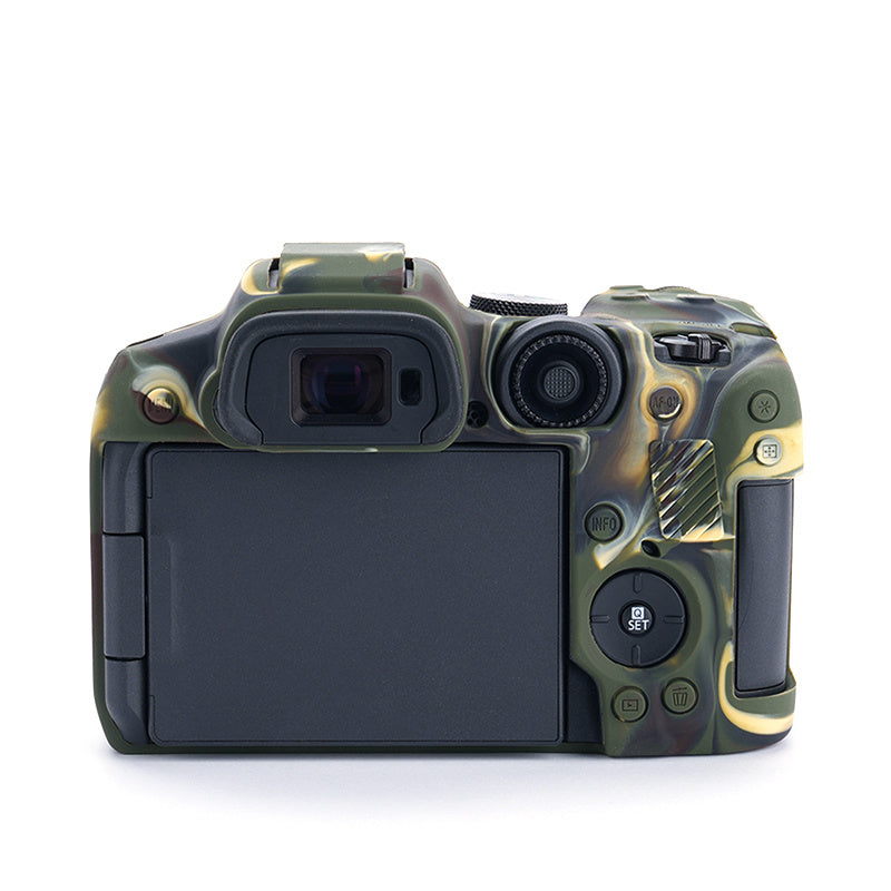 Flexible Silicone Protective Case for Canon EOS R7 Camera, Anti-scratch Anti-drop Cover - Camouflage