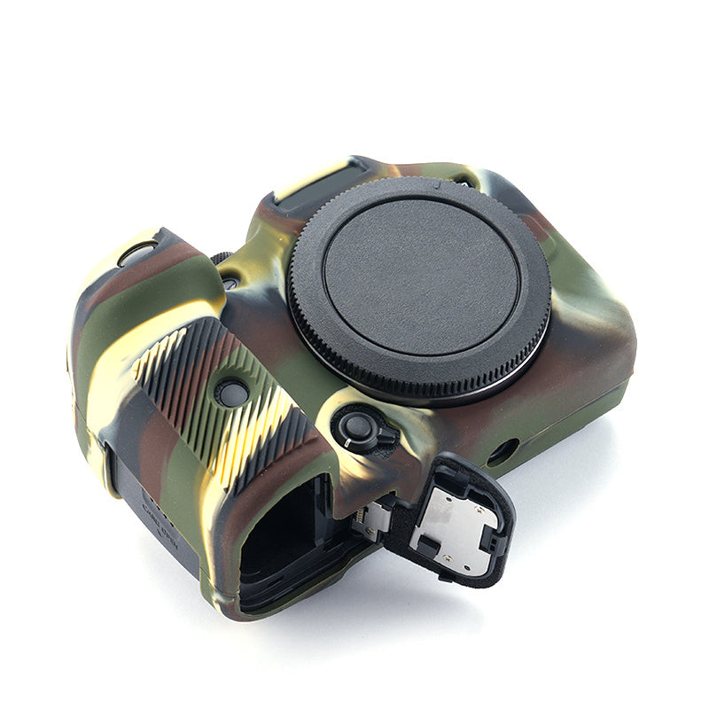 Flexible Silicone Protective Case for Canon EOS R7 Camera, Anti-scratch Anti-drop Cover - Camouflage