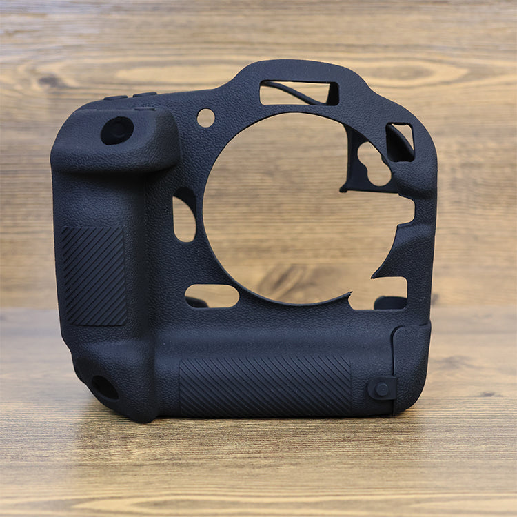 Drop Protection Flexible Silicone Protective Case for Canon EOS R3 Camera, Anti-scratch Anti-drop Cover - Black