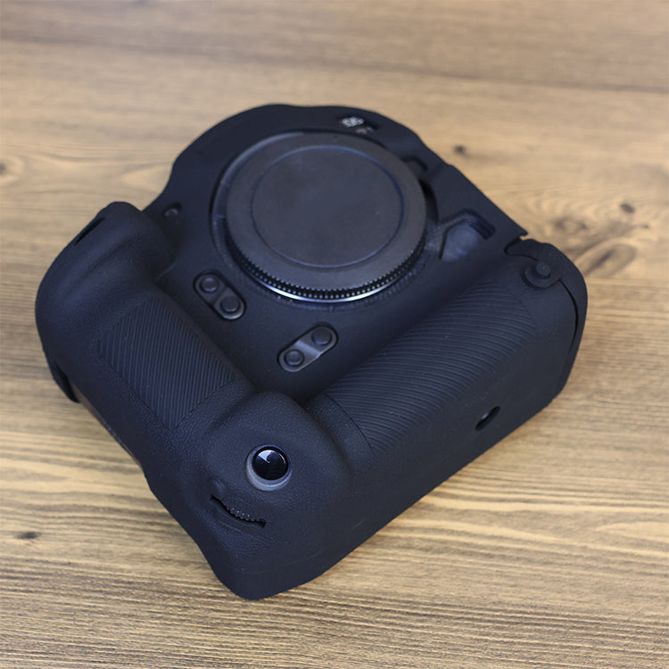 Drop Protection Flexible Silicone Protective Case for Canon EOS R3 Camera, Anti-scratch Anti-drop Cover - Black