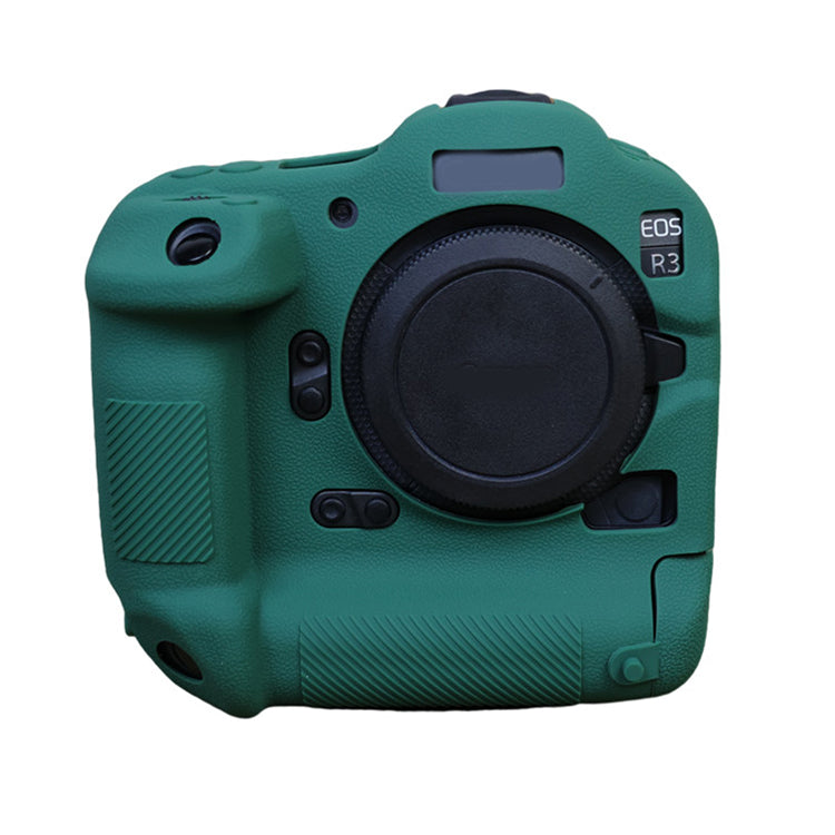 Drop Protection Flexible Silicone Protective Case for Canon EOS R3 Camera, Anti-scratch Anti-drop Cover - Army Green