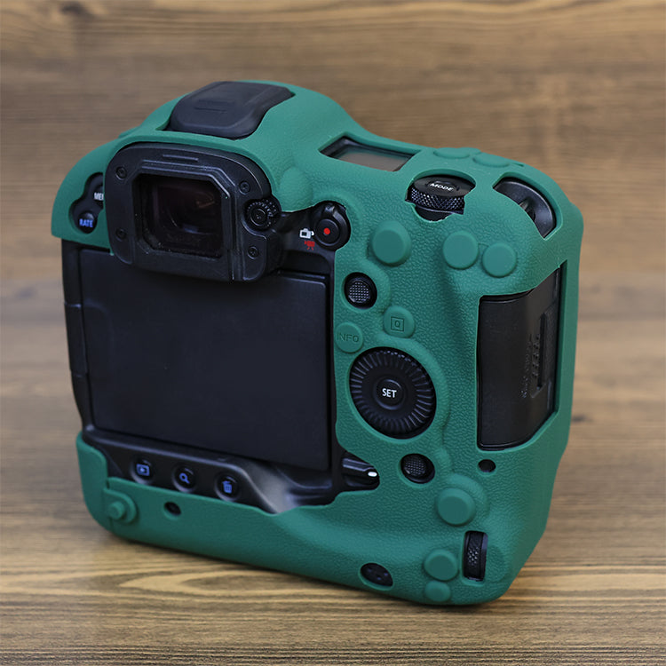 Drop Protection Flexible Silicone Protective Case for Canon EOS R3 Camera, Anti-scratch Anti-drop Cover - Army Green