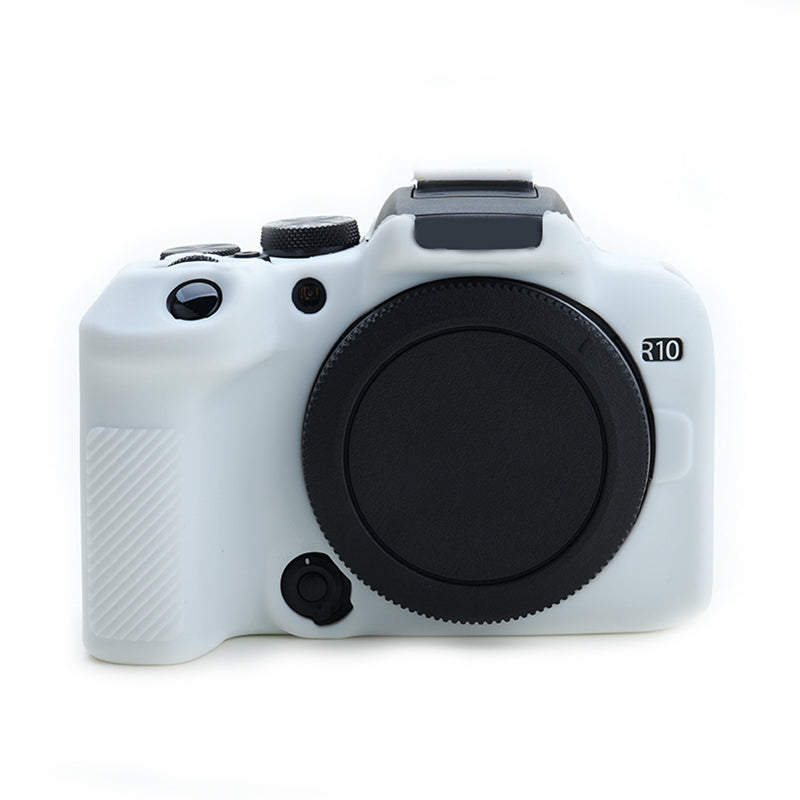 Soft Silicone Skin Case for Canon EOS R10 Camera, Anti-scratch Dust-proof Protective Cover - White
