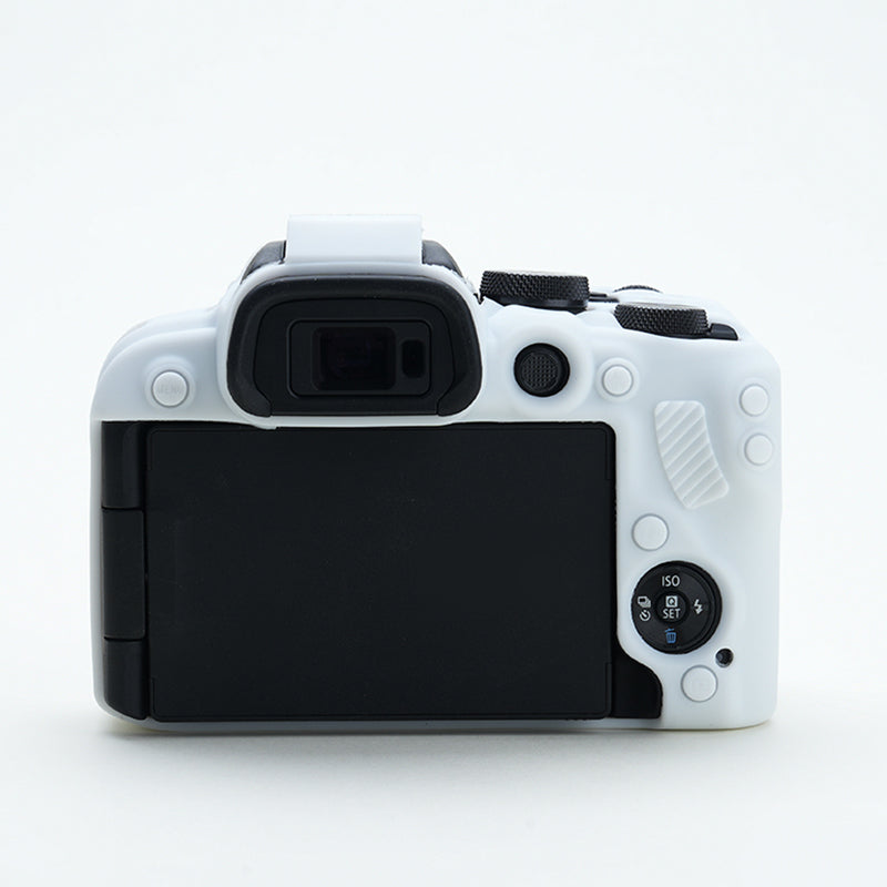 Soft Silicone Skin Case for Canon EOS R10 Camera, Anti-scratch Dust-proof Protective Cover - White