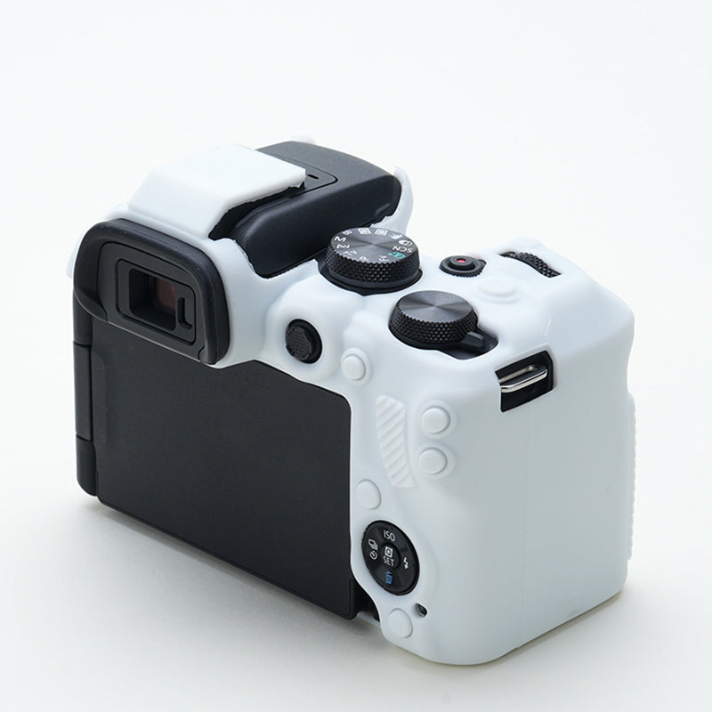 Soft Silicone Skin Case for Canon EOS R10 Camera, Anti-scratch Dust-proof Protective Cover - White