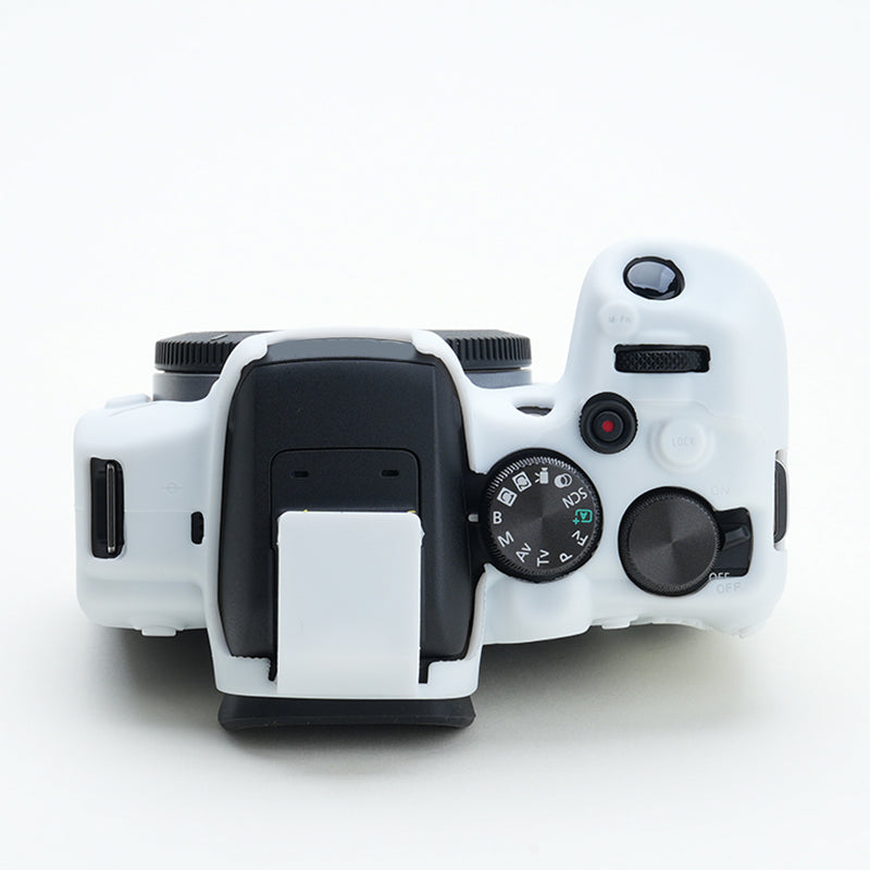 Soft Silicone Skin Case for Canon EOS R10 Camera, Anti-scratch Dust-proof Protective Cover - White