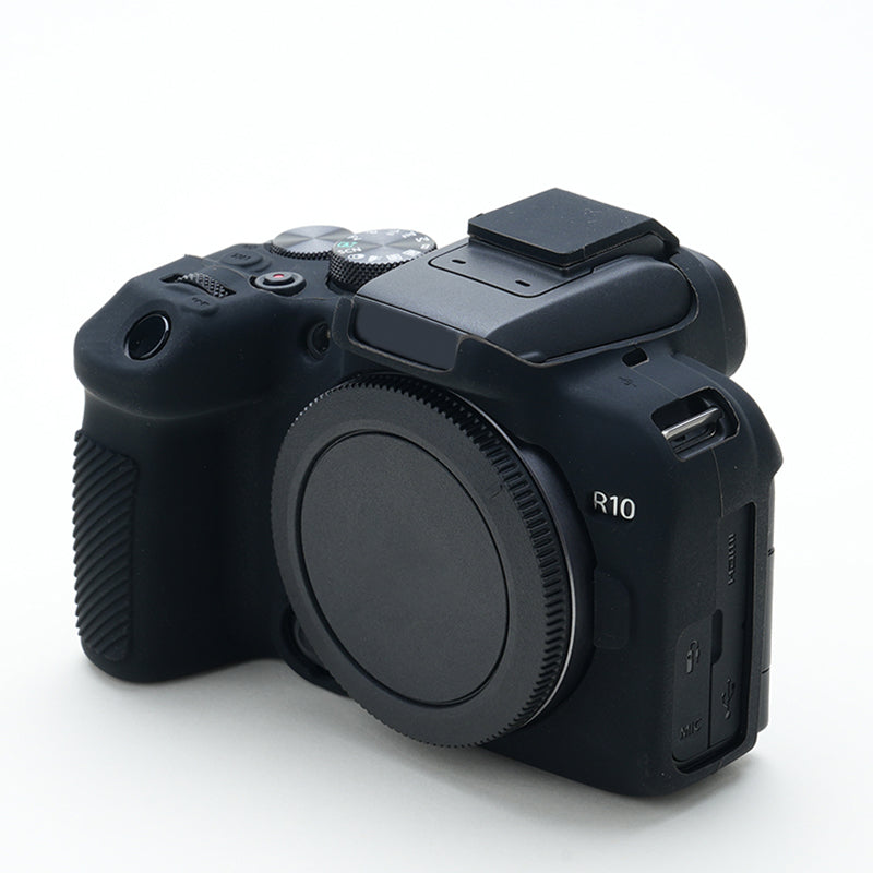 Soft Silicone Skin Case for Canon EOS R10 Camera, Anti-scratch Dust-proof Protective Cover - Black