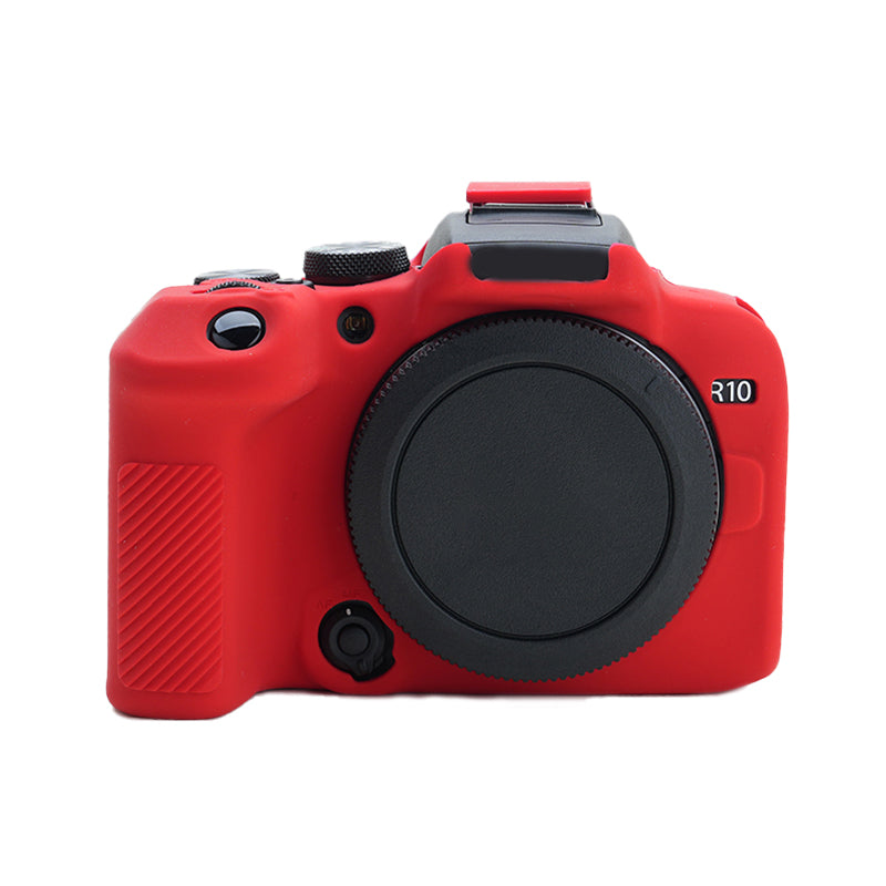 Soft Silicone Skin Case for Canon EOS R10 Camera, Anti-scratch Dust-proof Protective Cover - Red