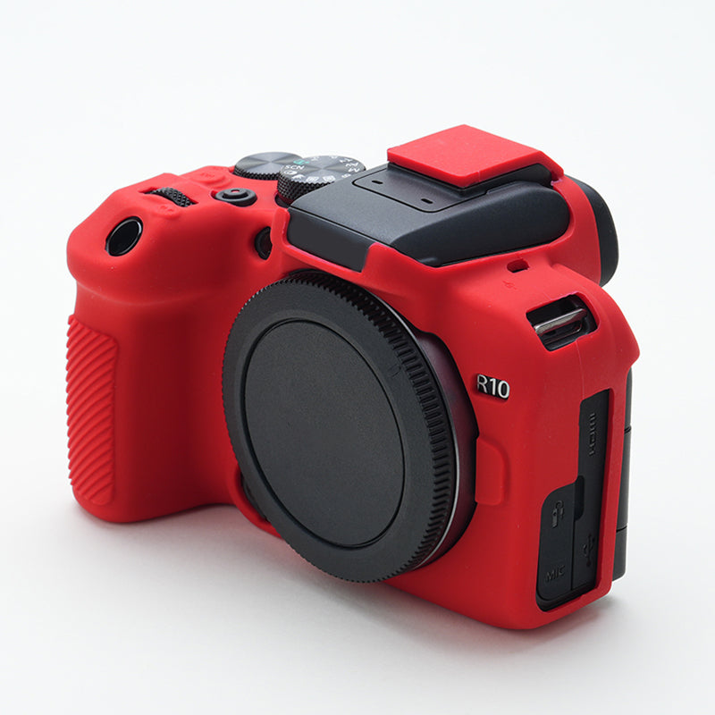Soft Silicone Skin Case for Canon EOS R10 Camera, Anti-scratch Dust-proof Protective Cover - Red