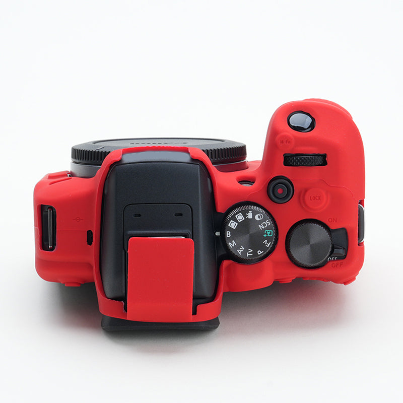 Soft Silicone Skin Case for Canon EOS R10 Camera, Anti-scratch Dust-proof Protective Cover - Red