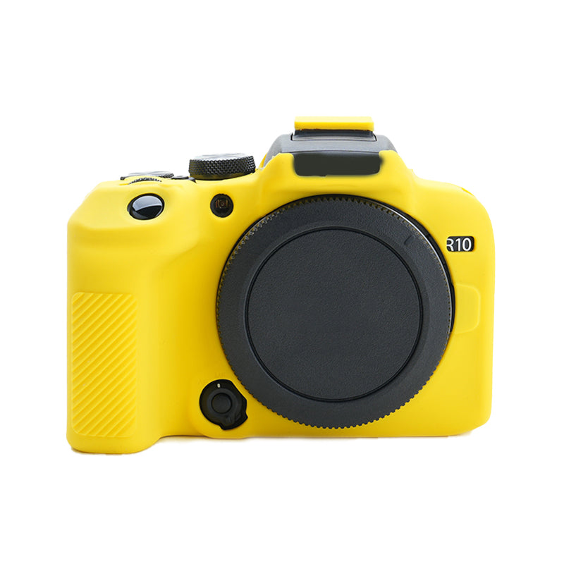 Soft Silicone Skin Case for Canon EOS R10 Camera, Anti-scratch Dust-proof Protective Cover - Yellow