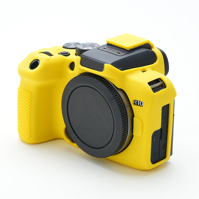 Soft Silicone Skin Case for Canon EOS R10 Camera, Anti-scratch Dust-proof Protective Cover - Yellow