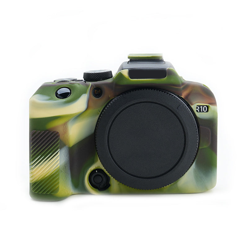 Soft Silicone Skin Case for Canon EOS R10 Camera, Anti-scratch Dust-proof Protective Cover - Camouflage