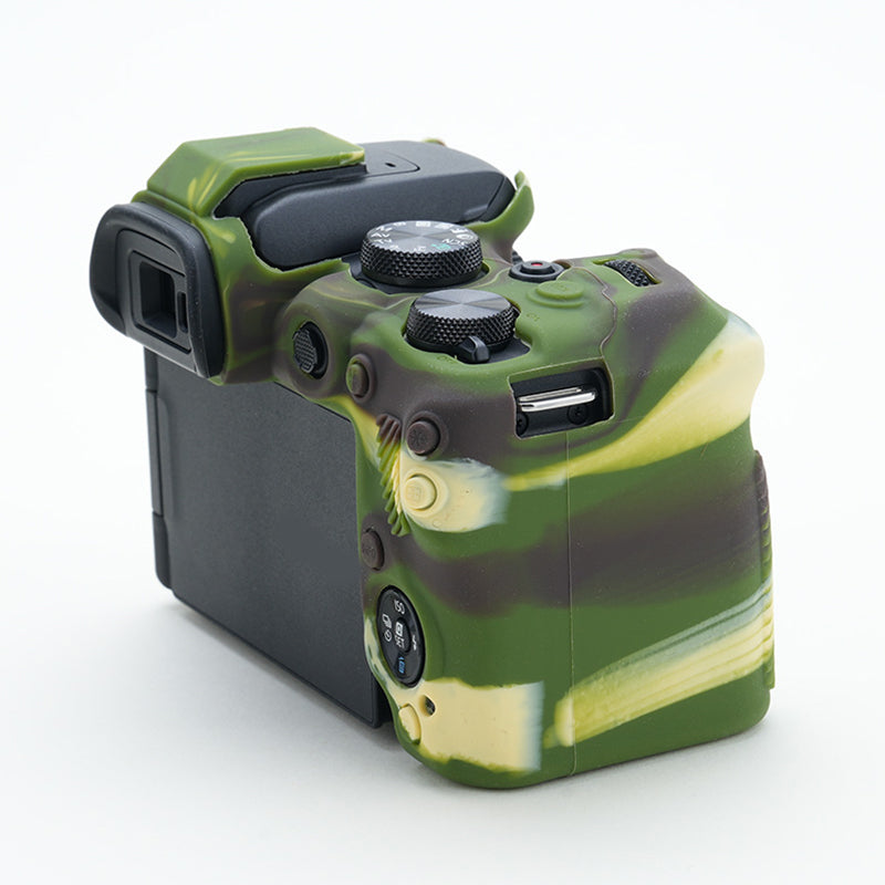 Soft Silicone Skin Case for Canon EOS R10 Camera, Anti-scratch Dust-proof Protective Cover - Camouflage
