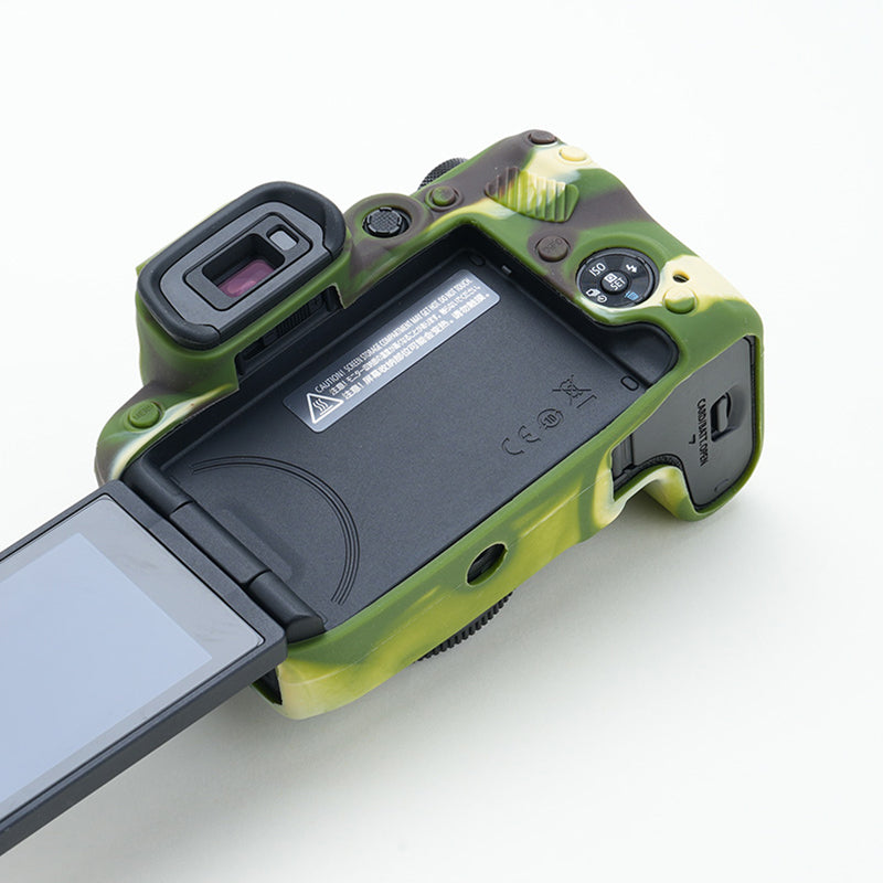 Soft Silicone Skin Case for Canon EOS R10 Camera, Anti-scratch Dust-proof Protective Cover - Camouflage