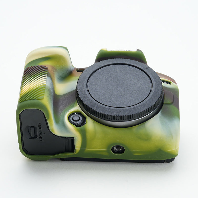 Soft Silicone Skin Case for Canon EOS R10 Camera, Anti-scratch Dust-proof Protective Cover - Camouflage